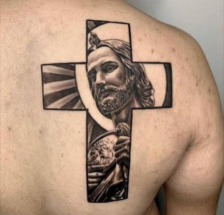 San Judas Cross Tattoo