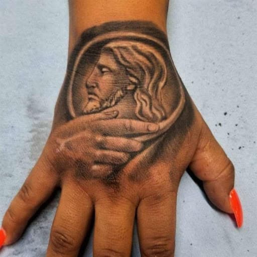 San Judas Hand Tattoo